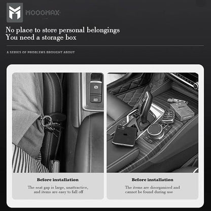 Car seat organizer seam storage box with a large space